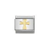 Nomination Classic Gold Cross Charm - S&S Argento