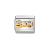 Nomination Classic Gold Bow Cubic Zirconia Charm - S&S Argento