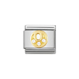 Nomination Classic Gold & CZ Letter O Charm - S&S Argento