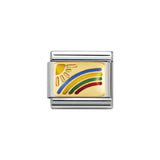 Nomination Classic Gold and Enamel Rainbow Charm - S&S Argento