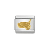 Nomination Classic Gold Golf Ball & Club Charm - S&S Argento