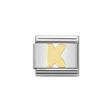 Nomination Classic Gold Letter K Charm - S&S Argento