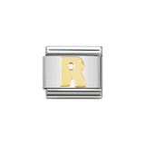 Nomination Classic Gold Letter R Charm - S&S Argento
