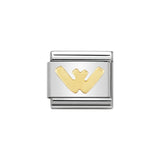 Nomination Classic Gold Letter W Charm - S&S Argento