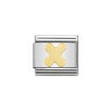 Nomination Classic Gold Letter X Charm - S&S Argento