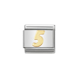 Nomination Classic Gold Number 5 Charm - S&S Argento