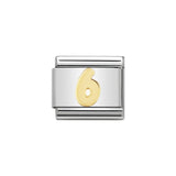 Nomination Classic Gold Number 6 Charm - S&S Argento