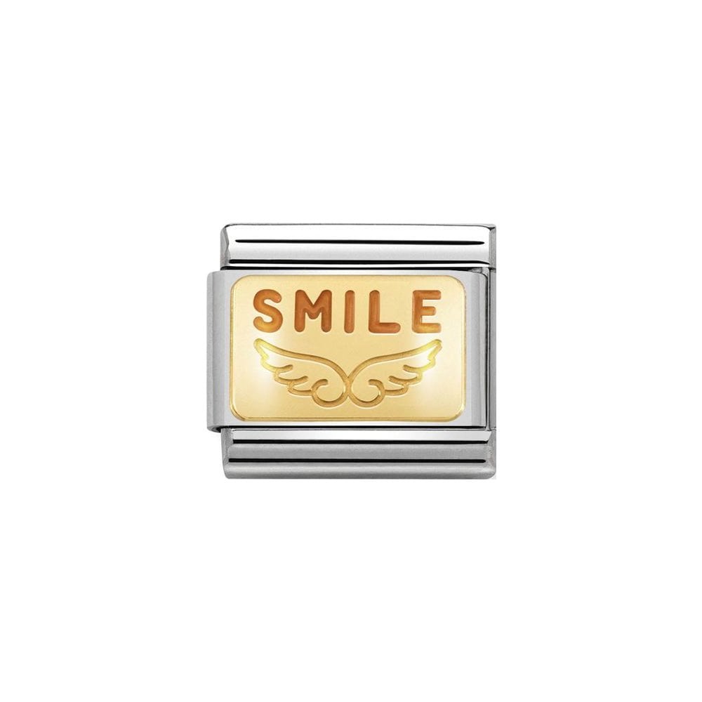 Nomination Classic Gold & Orange Smile Angel Charm - S&S Argento