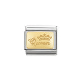 Nomination Classic Gold Queen Plate Charm