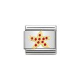 Nomination Classic Gold & Red Starfish Charm - S&S Argento