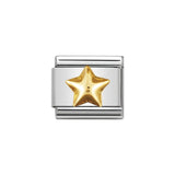 Nomination Classic Gold Raised Star Charm - S&S Argento