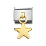 Nomination Classic Gold Hanging (Drop) Star Charm - S&S Argento