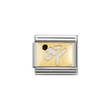 Nomination Classic Gold & White Taekwondo Karate Charm - S&S Argento