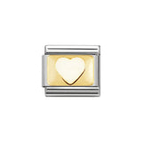 Nomination Classic Gold White Heart Charm