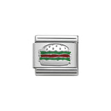 Nomination Classic Silver Burger Charm