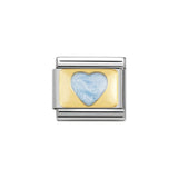 Nomination Classic Heart with Sky Blue Glitter Charm