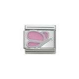 Nomination Classic Silver Pink Butterfly Charm - S&S Argento
