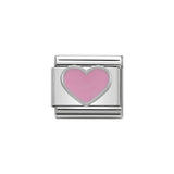 Nomination Classic Silver Pink Heart Charm - S&S Argento