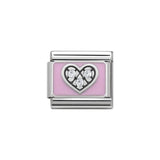 Nomination Classic Pink With CZ Heart Charm - S&S Argento
