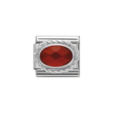 Nomination Classic Red Agate Cubic Zirconia Charm