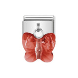 Nomination Classic Red Butterfly Drop Charm