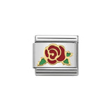 Nomination Classic Gold & Red Rose Versailles Charm - S&S Argento