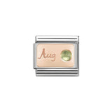 Nomination Classic Rose Gold August Peridot Charm - S&S Argento