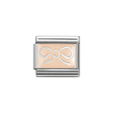 Nomination Classic Rose Gold Bow Plate Charm - S&S Argento