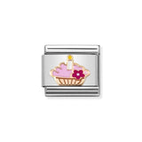 Nomination Classic Rose Gold Cupcake with Candle Charm