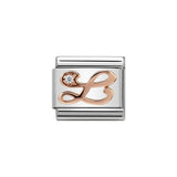 Nomination Classic Rose Gold & CZ Letter L Charm - S&S Argento