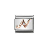 Nomination Classic Rose Gold & CZ Letter N Charm - S&S Argento