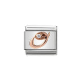 Nomination Classic Rose Gold & CZ Letter O Charm - S&S Argento