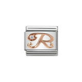 Nomination Classic Rose Gold & CZ Letter R Charm - S&S Argento