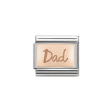 Nomination Classic Rose Gold Dad Plate Charm - S&S Argento