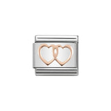 Nomination Classic Rose Gold Double Hearts Charm