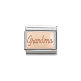 Nomination Classic Rose Gold Grandma Plate Charm - S&S Argento