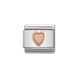 Nomination Classic Rose Gold Slim Heart Charm