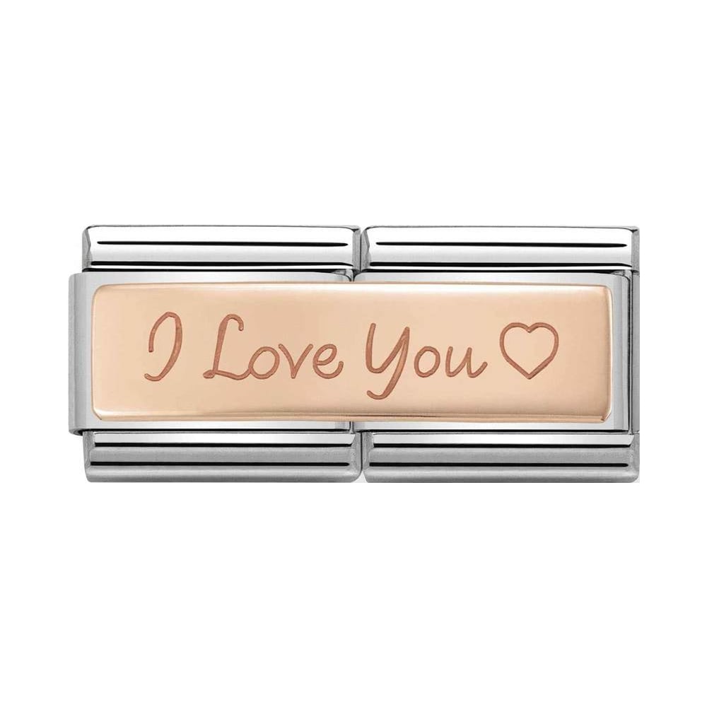 Nomination Classic Rose Gold I Love You Double Charm - S&S Argento
