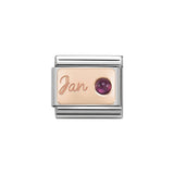 Nomination Classic Rose Gold January Garnet Charm - S&S Argento