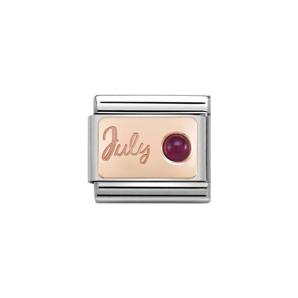 Nomination Classic Rose Gold July Ruby Charm - S&S Argento