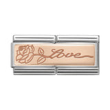 Nomination Classic Rose Gold Love with Flower Double Charm - S&S Argento