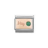 Nomination Classic Rose Gold May Emerald Charm - S&S Argento