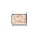 Nomination Classic Rose Gold Moon & Stars Charm - S&S Argento