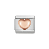 Nomination Classic Rose Gold Raised Heart Charm - S&S Argento