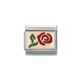 Nomination Classic Rose Gold Red Rose Charm - S&S Argento