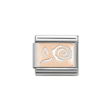 Nomination Classic Rose Gold Rose Plate Charm - S&S Argento