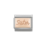 Nomination Classic Rose Gold Sister Plate Charm - S&S Argento