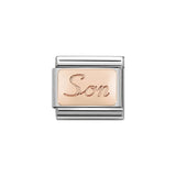 Nomination Classic Rose Gold Son Plate Charm - S&S Argento