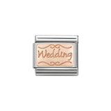 Nomination Classic Rose Gold Wedding Plate Charm - S&S Argento