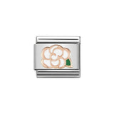 Nomination Classic Rose Gold & White Camellia Charm - S&S Argento